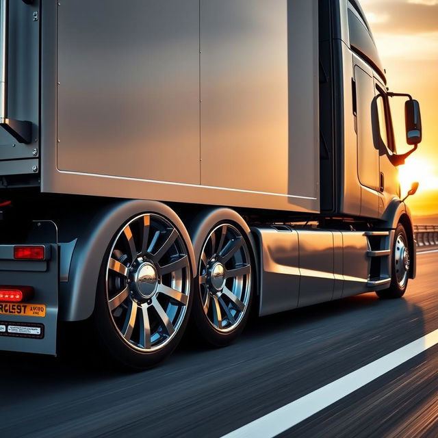 A detailed and modern design of IVECO rims and wheels specifically crafted for a cutting-edge semi-truck