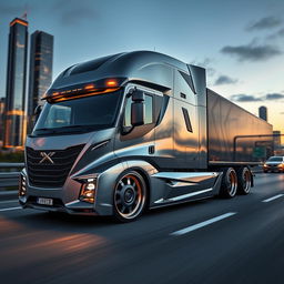 An eye-catching depiction of custom IVECO rims and wheels designed for a cutting-edge semi-truck