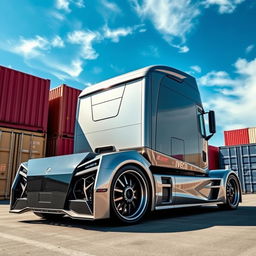 A stunning visual of custom IVECO rims and wheels designed for a cutting-edge semi-truck