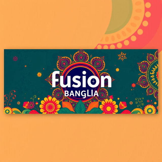 A stunning Facebook cover photo for a brand named 'Fusion Bangla'