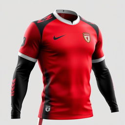 A detailed concept design for a soccer jersey featuring a modern and stylish look