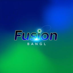 A vibrant and modern Facebook profile photo featuring the name 'Fusion Bangla' in stylish, bold typography