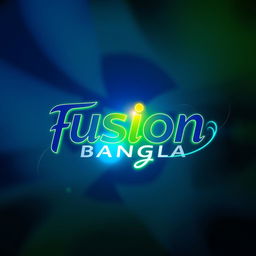 A vibrant and modern Facebook profile photo featuring the name 'Fusion Bangla' in stylish, bold typography