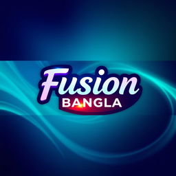 A vibrant and modern Facebook profile photo featuring the name 'Fusion Bangla' in stylish, bold typography