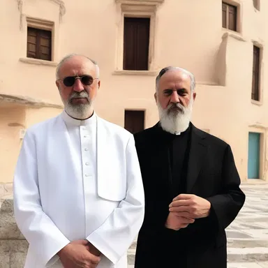 The novel explores the complex relationship between a Greek Orthodox priest and a skeptic journalist.