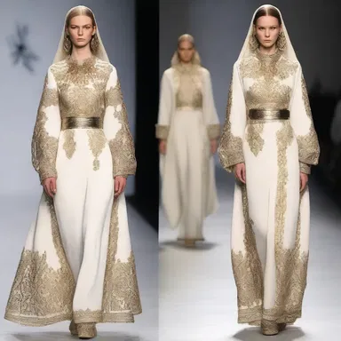 The fashion designer drew inspiration from traditional Eastern Orthodox attire for her latest collection.