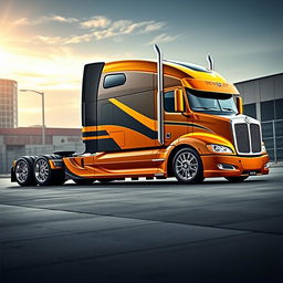 A stunning high-definition image of a custom semi-truck showcasing cutting-edge Bentley rims and wheels