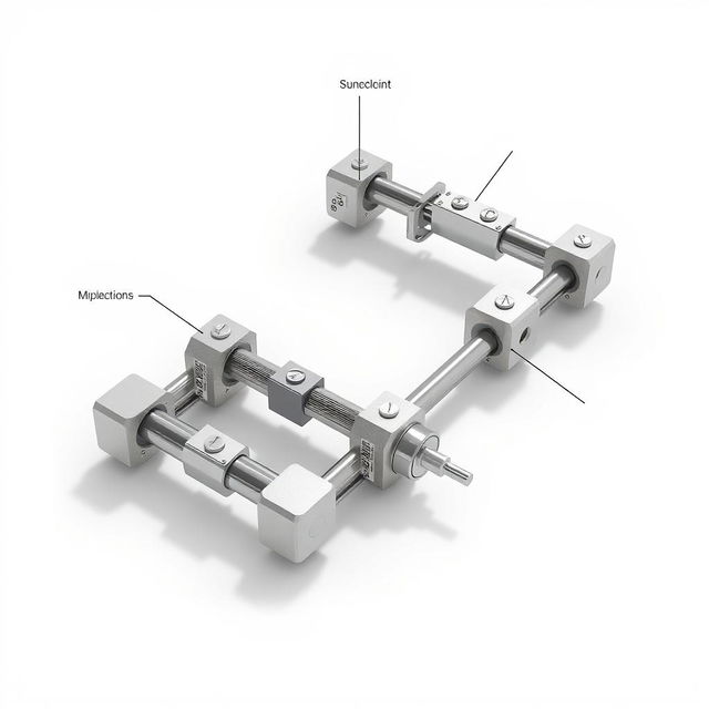 A highly detailed 3D model rendering of a measurement chain, illustrating its components and functionality