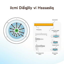 An educational illustration depicting the concepts of Ölçmə Dəqiqliyi və Həssaslıq in a visually engaging way