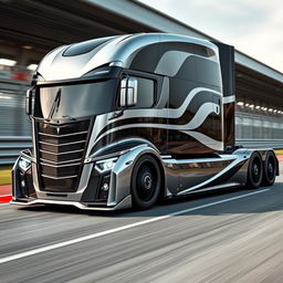 An extraordinary high-definition image of a custom semi-truck equipped with exclusive Koenigsegg racing rims and wheels