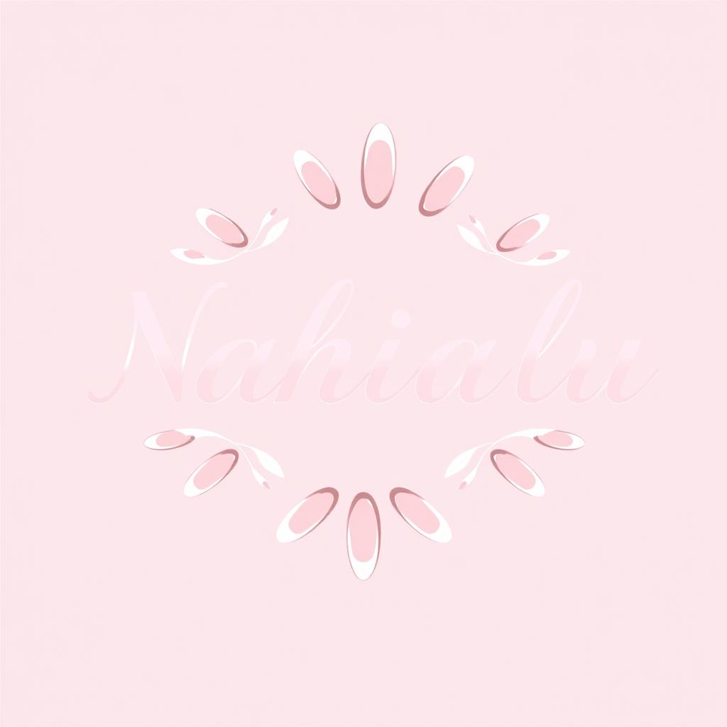 A professionally designed logo for a nail salon titled 'Nahialu'