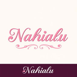 A professionally designed logo for a nail salon titled 'Nahialu'