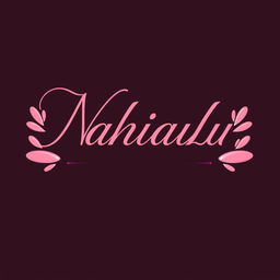 A professionally designed logo for a nail salon titled 'Nahialu'