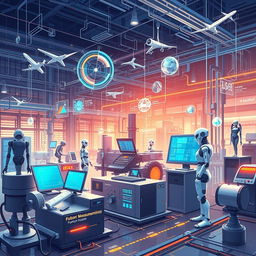 A futuristic illustration depicting the future perspectives of measurement chains in technology and industry