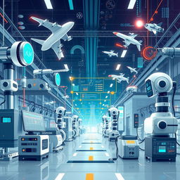 A futuristic illustration depicting the future perspectives of measurement chains in technology and industry