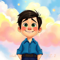 A detailed illustration of Walt Ortiz, a character from the animated movie Inside Out 2
