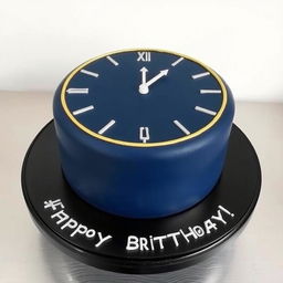 A simple yet elegant birthday cake designed in the style of a hand watch