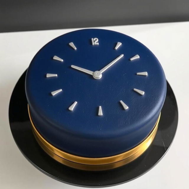 A simple yet elegant birthday cake designed in the style of a hand watch