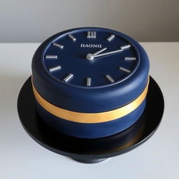 A simple yet elegant birthday cake designed in the style of a hand watch
