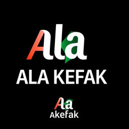 A logo design for 'Ala Kefak' featuring a contemporary and bold typographic style