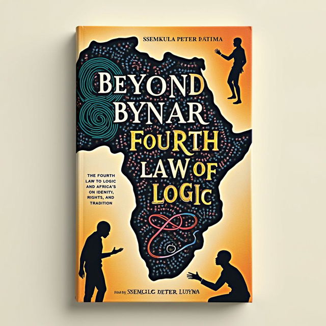 An eye-catching book cover design for "Beyond Binary: The Fourth Law of Logic and Africa’s Debate on Identity, Rights, and Tradition" by Ssemakula Peter Luyima