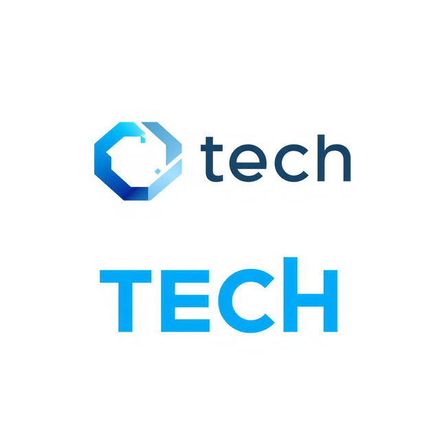 A modern and minimalist logo design representing a tech company