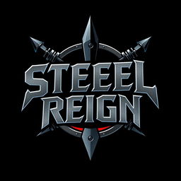 A bold and edgy logo design for a hard rock band called 'Steel Reign'