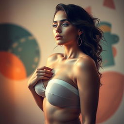 A visually striking and artistic representation of the female form celebrating beauty and femininity, emphasizing curves in a tasteful manner