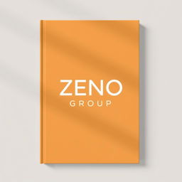 A book cover designed specifically to highlight the art of typography, showcasing the title 'ZENO GROUP' prominently in a clear, modern, and attractive font