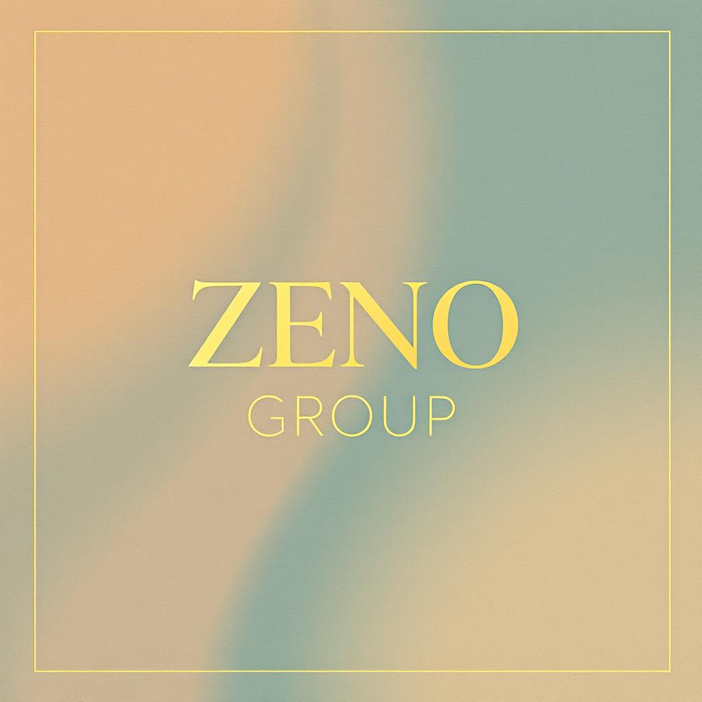 A book cover designed specifically to highlight the art of typography, showcasing the title 'ZENO GROUP' prominently in a clear, modern, and attractive font