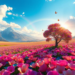 An incredible random image showcasing a fantastical landscape with vibrant colors