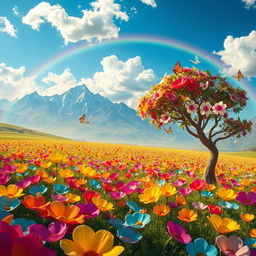 An incredible random image showcasing a fantastical landscape with vibrant colors