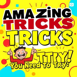 A vibrant and dynamic YouTube thumbnail design, showcasing a blend of bright colors like yellow, blue, and red