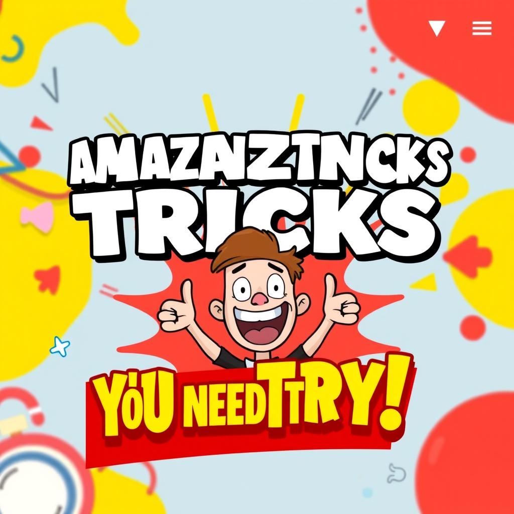 A vibrant and dynamic YouTube thumbnail design, showcasing a blend of bright colors like yellow, blue, and red