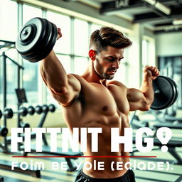 A fit individual performing an intense workout in a bright gym environment