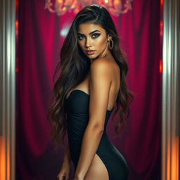 A stunning full-body portrait of an alluring woman with an incredibly hot and sexy physique