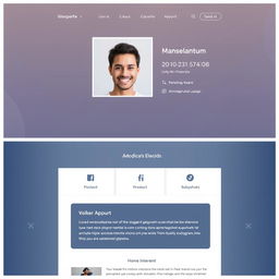 A beautifully designed digital profile page featuring a minimalist layout, sleek typography, and an attractive color palette