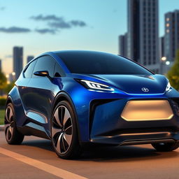 A sleek and futuristic electric vehicle (EV) design, showcasing an aerodynamic body with smooth curves and a glossy metallic finish