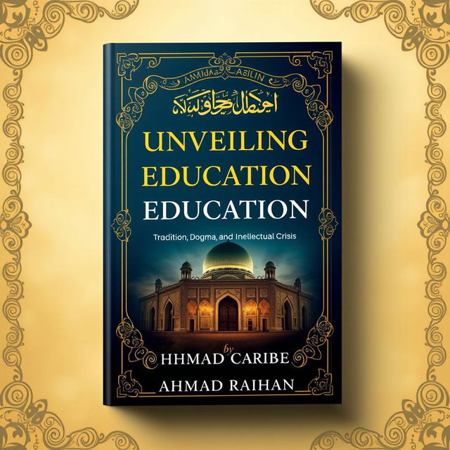 A captivating book cover design for 'Unveiling Islamic Education: Tradition, Dogma, and the Intellectual Crisis' by AHMAD RAIHAN