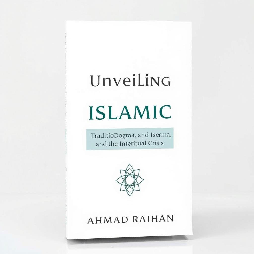 A minimalist book cover design for 'Unveiling Islamic Education: Tradition, Dogma, and the Intellectual Crisis' by AHMAD RAIHAN