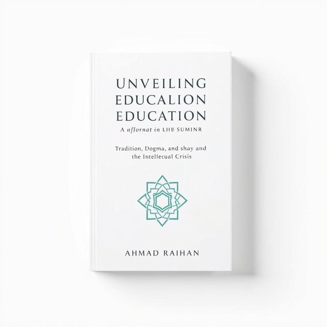 A minimalist book cover design for 'Unveiling Islamic Education: Tradition, Dogma, and the Intellectual Crisis' by AHMAD RAIHAN