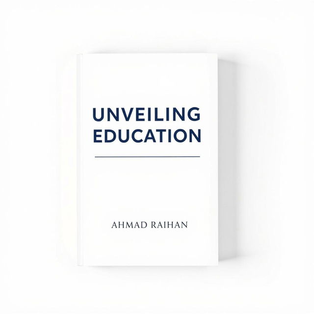 A minimalist book cover design for 'UNVEILING ISLAMIC EDUCATION' by AHMAD RAIHAN