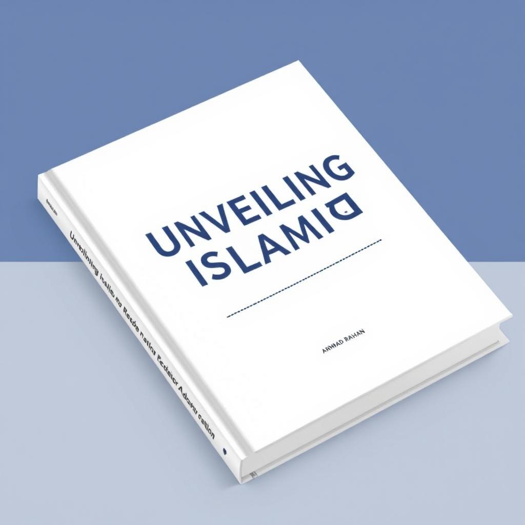 A minimalist book cover design for 'UNVEILING ISLAMIC EDUCATION' by AHMAD RAIHAN