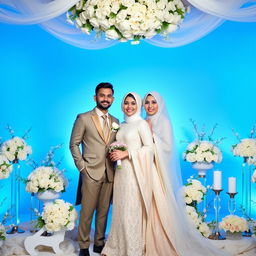 A beautiful wedding scene featuring the couple Yusif and Samira