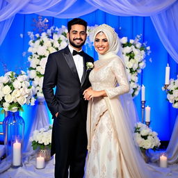 A beautiful wedding scene featuring the couple Yusif and Samira