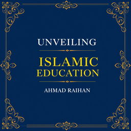 A modern book cover design for the title 'UNVEILING ISLAMIC EDUCATION' by AHMAD RAIHAN