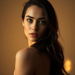 A stunning portrait of Anna D'Armas with an emphasis on her natural beauty
