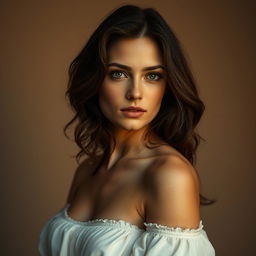 A stunning portrait of Anna D'Armas with an emphasis on her natural beauty