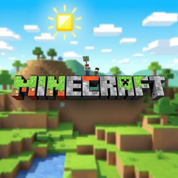 A creative and colorful visual representation of a customized Minecraft name, featuring blocky letters made of various Minecraft materials such as grass, diamonds, and stone