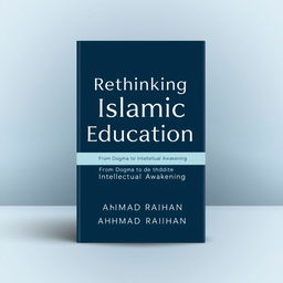 A modern book cover design for 'Rethinking Islamic Education: From Dogma to Intellectual Awakening' by AHMAD RAIHAN, formatted for A4 size